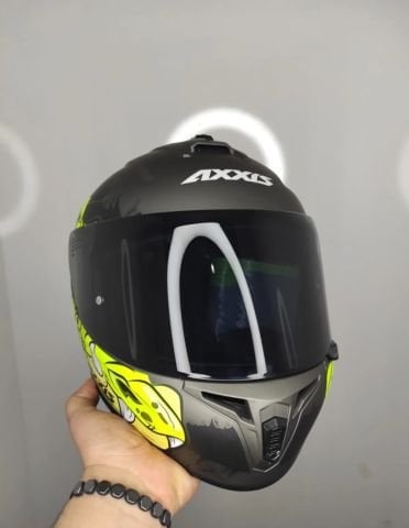 Axxis Draken Trooper Matt Fluor Yellow Kask