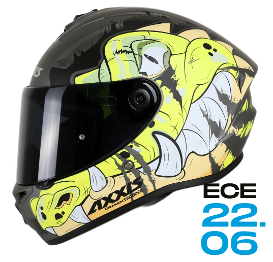 Axxis Draken Trooper Matt Fluor Yellow Kask