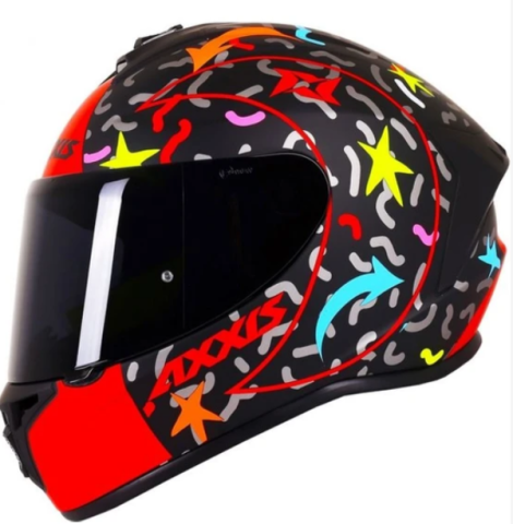 Axxis Draken Crazy Matt Red - Full Face Kask