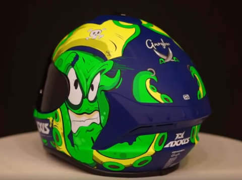 Axxis Draken Garglen Matt Fluor Green Kask