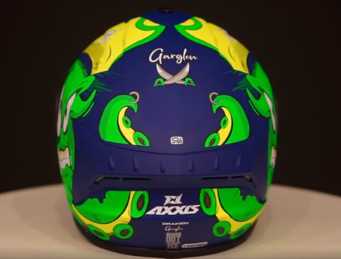 Axxis Draken Garglen Matt Fluor Green Kask