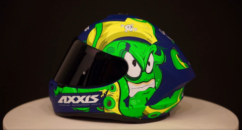 Axxis Draken Garglen Matt Fluor Green Kask