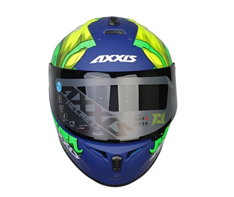 Axxis Draken Garglen Matt Fluor Green Kask