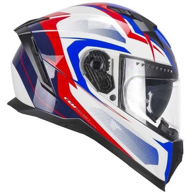 CGM 311G BLAST SPORT Motosiklet Kaskı Beyaz Mavi