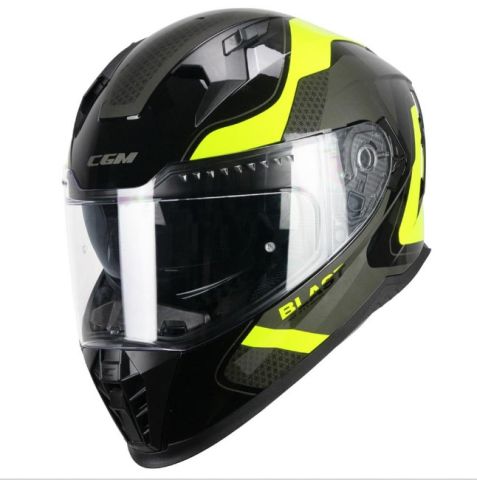 CGM 311R BLAST RACE KAPALI KASK Sarı-Siyah