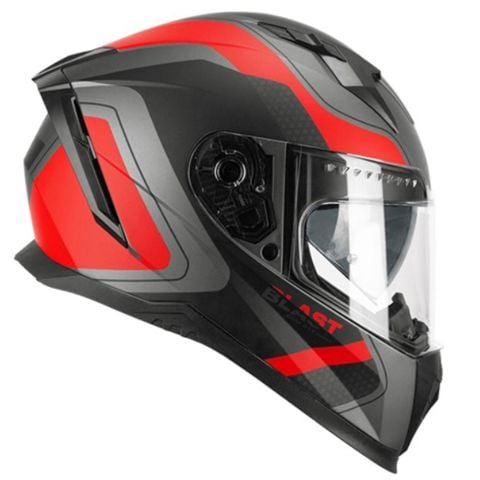 CGM 311R BLAST RACE KAPALI KASK Antrasit-Kırmızı