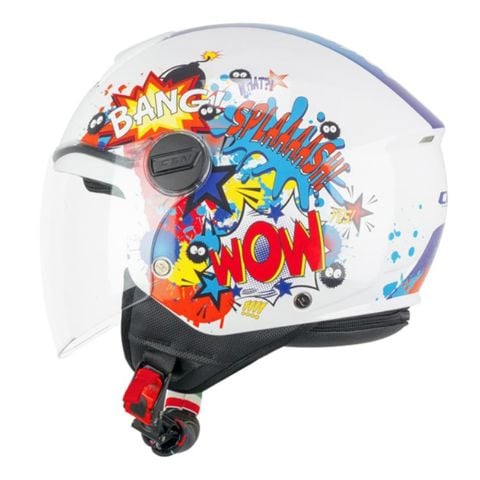 CGM 261G MINI COMICS ÇOCUK KASKI Beyaz-Mavi