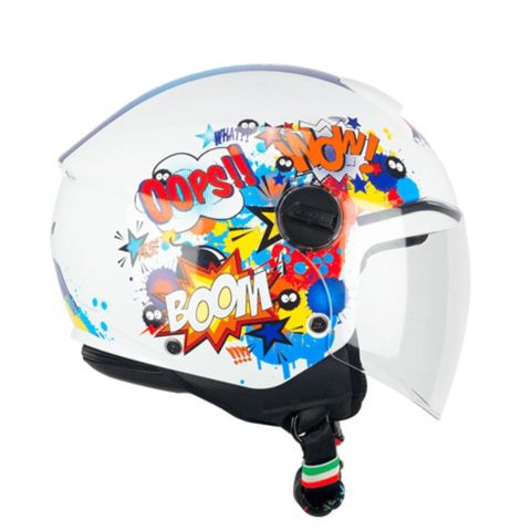 CGM 261G MINI COMICS ÇOCUK KASKI Beyaz-Mavi