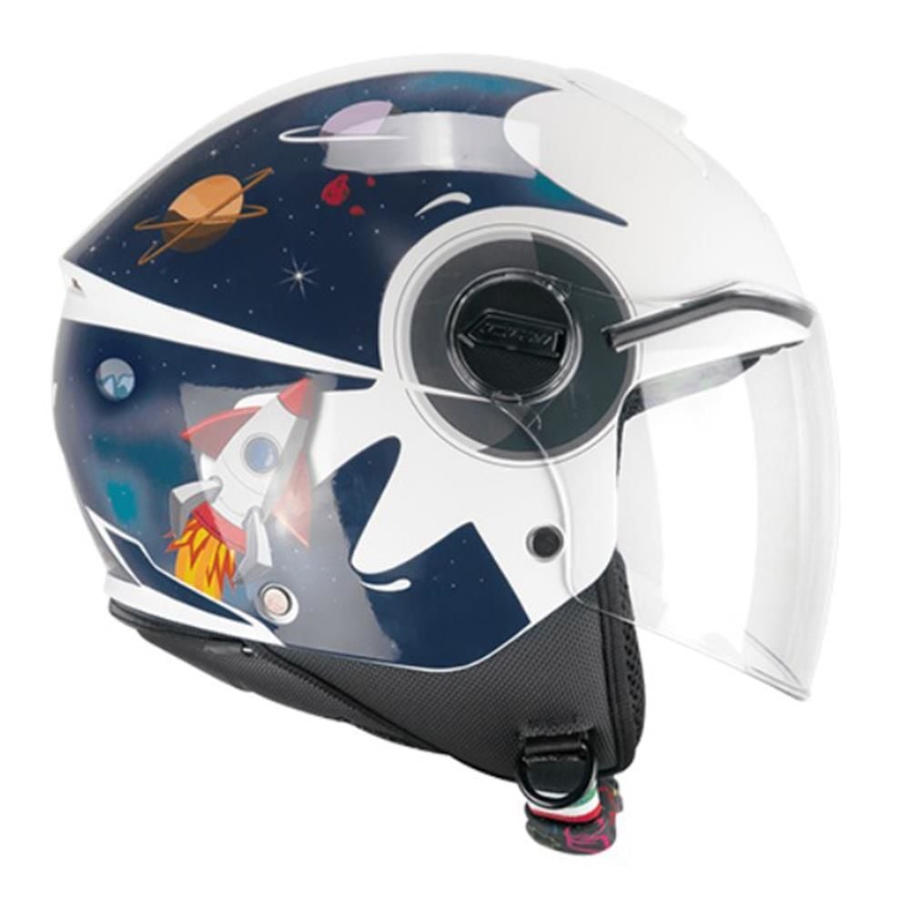 CGM 261S MINI SPACE ÇOCUK KASKI Lacivert-Beyaz