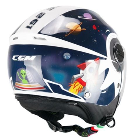 CGM 261S MINI SPACE ÇOCUK KASKI Lacivert-Beyaz