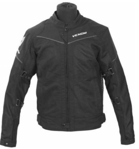 Venom Urban Full File Erkek Siyah Ceket - Motosiklet Montu