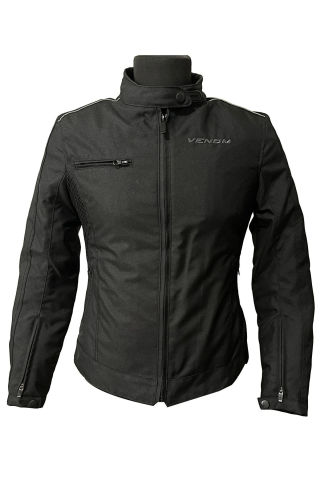 Venom Lady Alice Siyah Kadın Motosiklet Montu