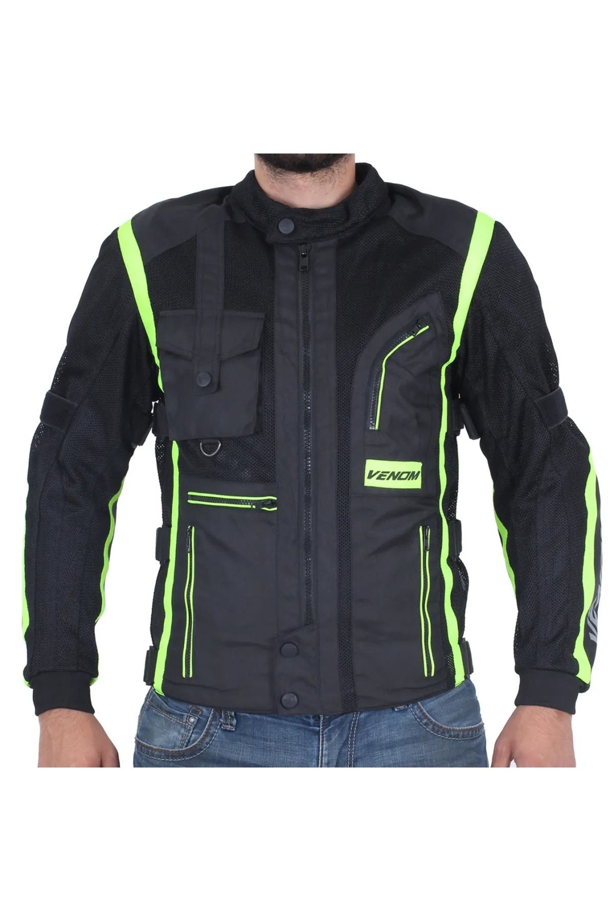 Venom Cargo Mesh Erkek Motosiklet Montu Sarı - Siyah
