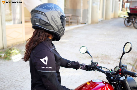 Venom Rock Cordura Yazlık Fileli Bayan Motosiklet Montu